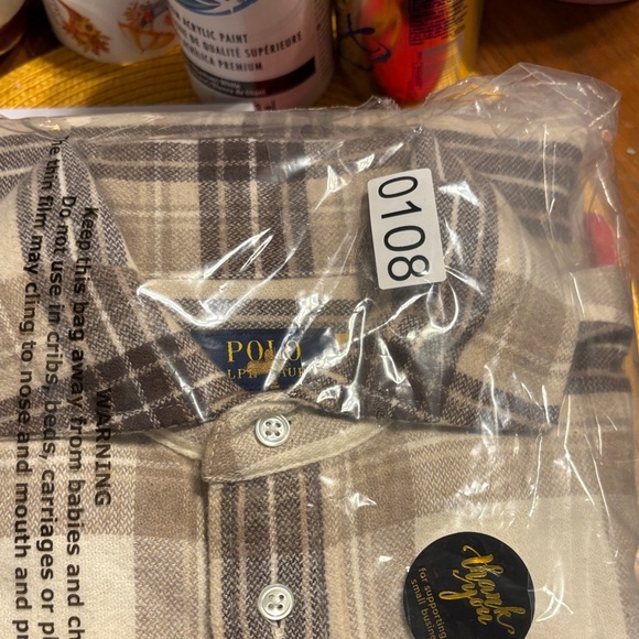 Polo by Ralph Lauren Women’s Plaid Fringe Trim Shirt Dress Brown & Cream Size 6 - Picture 10 of 10